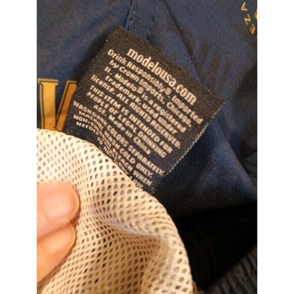 Cerveza Modelo Men's Navy And Gold Beer Board Shorts Swim Trunks Size 3XL 48-50 - Picture 5 of 5